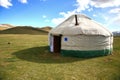 The ger camp in a large meadow at Ulaanbaatar , Mongolia Royalty Free Stock Photo