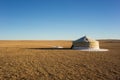 Ger in the steppe of Mongolia Royalty Free Stock Photo