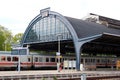 Gera, Germany - May 19, 2023: Main railway station of Gera, the third-largest city in Thuringia after Erfurt and Jena