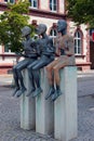 Gera, Germany - May 19, 2023: For Tolerance, the sculpture by Volkmar Kuhn, 2001. It is exhibited on central Puschkin Square in