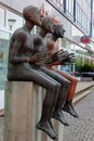 Gera, Germany - May 19, 2023: For Tolerance, the sculpture by Volkmar Kuhn, 2001. It is exhibited on central Puschkin Square in Royalty Free Stock Photo