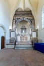 Gerace Calabria Italy. The interior and the baroque altar of Saint Francis of Assisi church