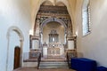 Gerace Calabria Italy. The interior and the baroque altar of Saint Francis of Assisi church