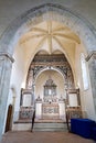 Gerace Calabria Italy. The interior and the baroque altar of Saint Francis of Assisi church