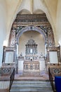 Gerace Calabria Italy. The interior and the baroque altar of Saint Francis of Assisi church