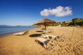 Gerakas beach (protected Caretta Caretta turtle nesting site) on Zakynthos island Royalty Free Stock Photo