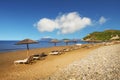 Gerakas beach (protected Caretta Caretta turtle nesting site) on Zakynthos island Royalty Free Stock Photo