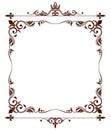 Geraldic royal fleur de lys ornate frame