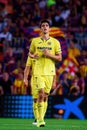 Gerard Moreno plays at the La Liga match between FC Barcelona and Villarreal CF