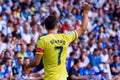 Gerard Moreno plays at the La Liga match between RCD Espanyol and Villarreal CF