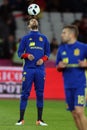 Gerard Pique juggling with the ball