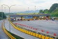 Gerbang Tol Kahuripan Utama or toll gate, during the Eid homecoming atmosphere, Karawang, West Java Indonesia