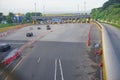 Gerbang Tol Kahuripan Utama or toll gate, during the Eid homecoming atmosphere, Karawang, West Java Indonesia