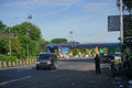 Gerbang Tol Kahuripan Utama or toll gate, during the Eid homecoming atmosphere, Karawang, West Java Indonesia