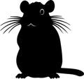 gerbil Black Silhouette Generative Ai