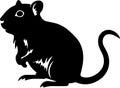 gerbil Black Silhouette Generative Ai