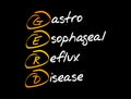 GERD - Gastroesophageal Reflux Disease acronym Royalty Free Stock Photo