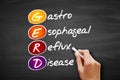 GERD - Gastroesophageal Reflux Disease, acronym health concept on blackboard Royalty Free Stock Photo