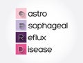 GERD - Gastroesophageal Reflux Disease acronym, medical concept background Royalty Free Stock Photo