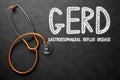 GERD - Text on Chalkboard. 3D Illustration. Royalty Free Stock Photo