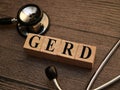 Gerd, text words typography written on wooden letter, health and medical