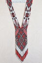 Gerdan is a women`s beaded jewelry. Ukrainian women use folk patterns, ancient symbols when weaving gerdans.