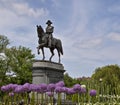 The Gerge Washington statue in Boston public garde Royalty Free Stock Photo