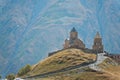 Gergeti christian church near Kazbegi, Stepancminda