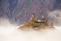 Gergeti Church in fog