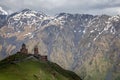 Gergeti Triity Church, Stepantsminda, Kazbegi, Georgia.