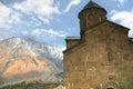 Gergeti trinity church at an elevation of 2170 meters, under Mount Kazbegi in Georgia Royalty Free Stock Photo