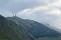 Gergeti Trinity Church Georgia Europe Kazbegi cloudy mountains landscape caucasus