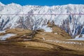 Gergeti Trinity Church in Georgia Royalty Free Stock Photo