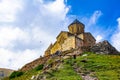 Gergeti Trinity Church Tsminda Sameba, Holy Trinity Church near the village of Gergeti in Georgia, under Mount Kazbegi