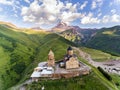 Gergeti Trinity Church Or Tsminda Sameba - Holy Trinity Church Near Village Of Gergeti In Georgia.