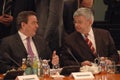 Gerhard Schroeder and Foreign Minister Joschka Fischer Royalty Free Stock Photo