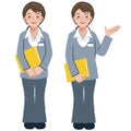 Geriatric care manager in different gestures