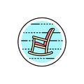 Geriatrics color line icon. Pictogram for web page, mobile app Royalty Free Stock Photo