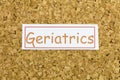 Geriatrics comfort healthcare senior patient gerontology elderly health care