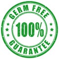 Germ free guarantee stamp Royalty Free Stock Photo