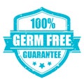 Germ free vector guarantee icon