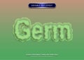 Germ text editable effect with abstract texture