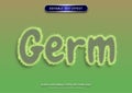 Germ text editable effect with abstract texture