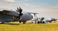 German Air Force Luftwaffe Airbus A400M military transport plane at Wunstorf Airbase. Germany - June 9, 2018