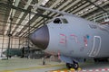 German Air Force Luftwaffe Airbus A400M military transport planes in a hangar at it`s homebase Wunstorf airbase. Germany - Jun 9,