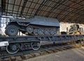 German armored personnel carrier in the Museum Royalty Free Stock Photo