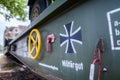 German armoured military vehicles from Bundeswehr, stands on a train waggon Royalty Free Stock Photo