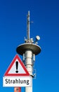 German Attention radiation transmitter mast Royalty Free Stock Photo