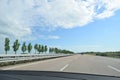 German Autobahn from Inside Car