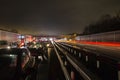 German autobahn at night